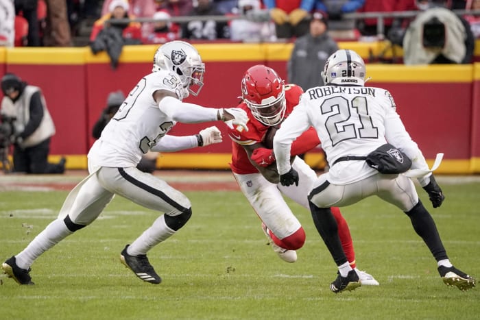 Las Vegas Raiders Coach Antonio Pierce believes his current cornerback room can help any newcomers acquired this offseason.